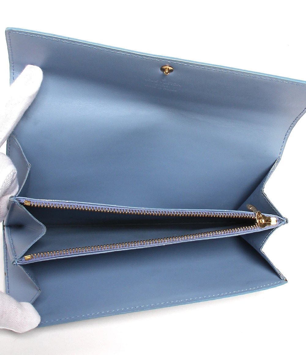 Louis Vuitton Long Portemonnaie Credit Vernis Monogram Pochette Wallet Brown
